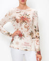 ORIGAMI OLS-4847BG LONG SLEEVE MESH TOP WITH SPARKLE JOYFUL