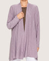 ORIGAMI OLS-4883 SUBTLY SPARKLY CARDIGAN SOLID LAVENDER