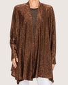 ORIGAMI OLS-4883 SUBTLY SPARKLY CARDIGAN SOLID COPPER