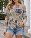 ORIGAMI OLS-4982 FREEDOM ALL LACE SPARKLY LS TOP