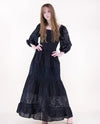 ORIGINAL FT81878 FLORA LACE BLOUSON SLEEVE MAXI black