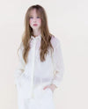 ORIGINAL FT82042 ATELIER BUTTON UP WITH STONES IVORY