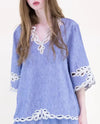 ORIGINAL FT85287 ZANZIBAR EYELET BLOUSE chambray
