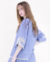 ORIGINAL FT85287 ZANZIBAR EYELET BLOUSE chambray