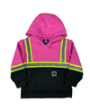 OUTDOOR KIDS HI-VIS SAFETY HOODED SWEATSHIRTS PINK