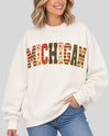 OVERSIZE MICHIGAN MOCK NECK SWEATSHIRT natural