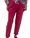 P505 SOLID PULL ON PANT WITH ROLLED HEM fushia