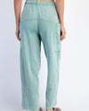 P6446 TERRY CONTRAST POCKET PANT DESERT SAGE BACK