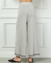 SEE AND BE SEEN P7247 KNIT CROP PANT TAUPE/BLACK