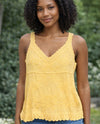 PAPARAZZI 4275-LBT CROCHET TANK TOP yellow