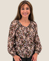 PAPARAZZI 4524 FLORAL PRINT TOP brown floral
