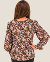 PAPARAZZI 4528 EMBROIDERED PRINT TOP brown floral
