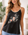 PAPARAZZI 4786-MAT EMBROIDERED TANK black
