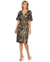 PAPELL STUDIO AD5E212615 STRETCH JAQUARD DRESS NAVY/GOLD