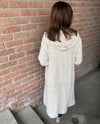 PAPERLACE PFC-71J FRINGE EDGE HOODED DUSTER CREAM