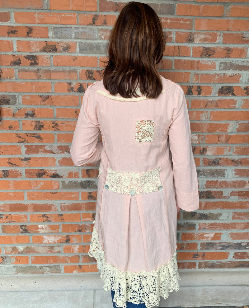 PAPERLACE PLS-302 VINTAGE JACKET WITH PATCHES PINK