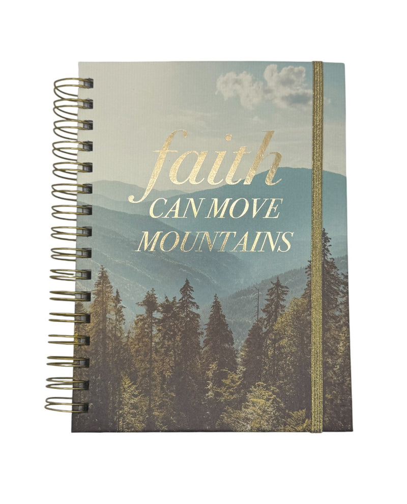PAPER STUDIO HARD COVER SPIRAL JOURNAL faith can move mnts