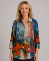 PARSLEY & SAGE 26W213 MAVIS BUTTON TOP navy