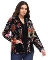 PARSLEY & SAGE 26W230E26 ALEXAN VELOUR PRINT JACKET black multi