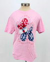 PATRIOTIC BALLOON DOG T-SHIRT HOT PINK