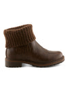 PATRIZIA EDRAN KNIT COLLAR ANKLE BOOT BROWN