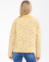 PETAL DEW PT145 ZIP UP FLORAL JACKET YELLOW