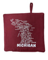 PH-400 MICHIGAN POT HOLDER maroon