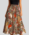 PLEATER PRINT SKIRT jungle