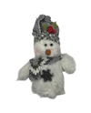 PLUSH FUZZY SNOWMAN ORNAMENT Y4092 BEANIE