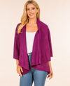 PN-273 SWEATER SHAWL VEST EGGPLANT