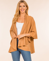 PN-273 SWEATER SHAWL VEST TAN