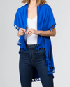 PN-511 SOLID FRINGE VEST ROYAL BLUE