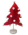 PN3626 RED & WHITE POLKADOT FELTED CHRISTMAS TREE MEDIUM