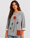 POCKET PULLOVER CITRINE TYE DYE GREY SWEATSHIRT