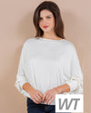 PON-1818 SOLID JERSEY PULLOVER TOP white