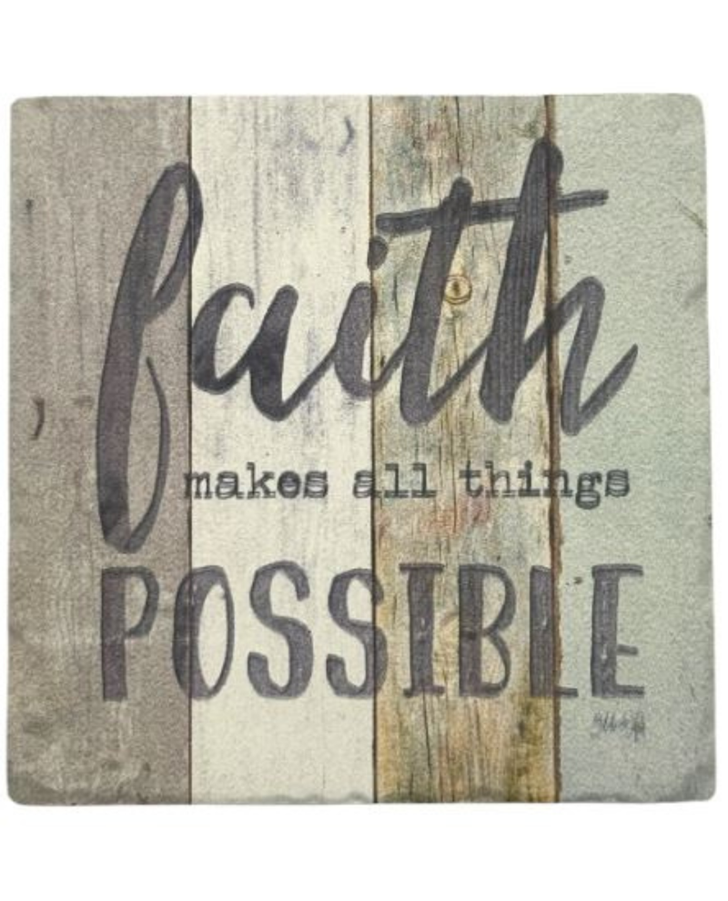 POSITIVE WORDS CERAMIC COASTER