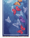 PREMIUM REVERSIBLE PASHMINA WITH FRINGE FS40823 BUTTERFLY DANCE BLUE