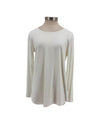 PURE ESSENCE 210-4719 LS SCOOP NECK IVORY