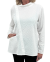 PURE ESSENCE 615-8002 TEXTURED TUNIC WHITE