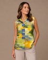 PURE ESSENCE 648-4998 COLORFUL VEST olive