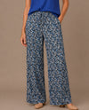 PURE ESSENCE 658-2373 PRINTED PANT BLUE