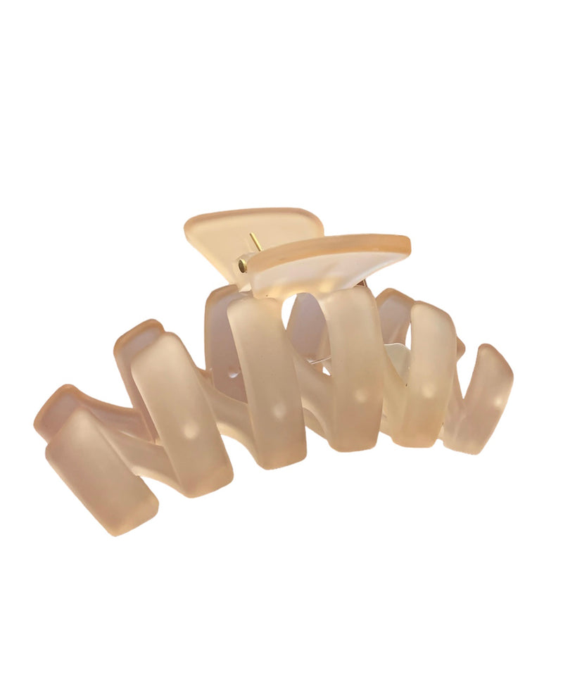 MATTE HAIR CLIP 325145/6 APRICOT-ZIG ZAG