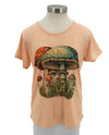 SUNSHIRT MUSHROOM USA MADE T-SHIRT ORANGE