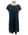 PURE ESSENCE 210-5042 BAMBOO TWIST HEM DRESS Black