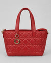 QUILTED DESIGNER INSPIRED TOTE BAG 5147 red
