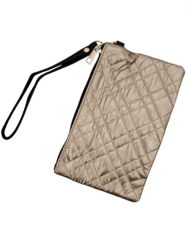 QUILTED SHIMMER SMALL WRISTLET CBG2025 GOLD