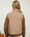 QUILTED VEST MOCHA BACK