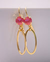 RACHEL MARIE DESIGNS DANNI GOLD EARRING LOTUS PINK
