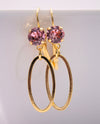 RACHEL MARIE DESIGNS DANNI GOLD EARRING LIGHT ROSE