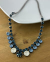 RACHEL MARIE DESIGNS QUINN NECKLACE BLUE/LINEN